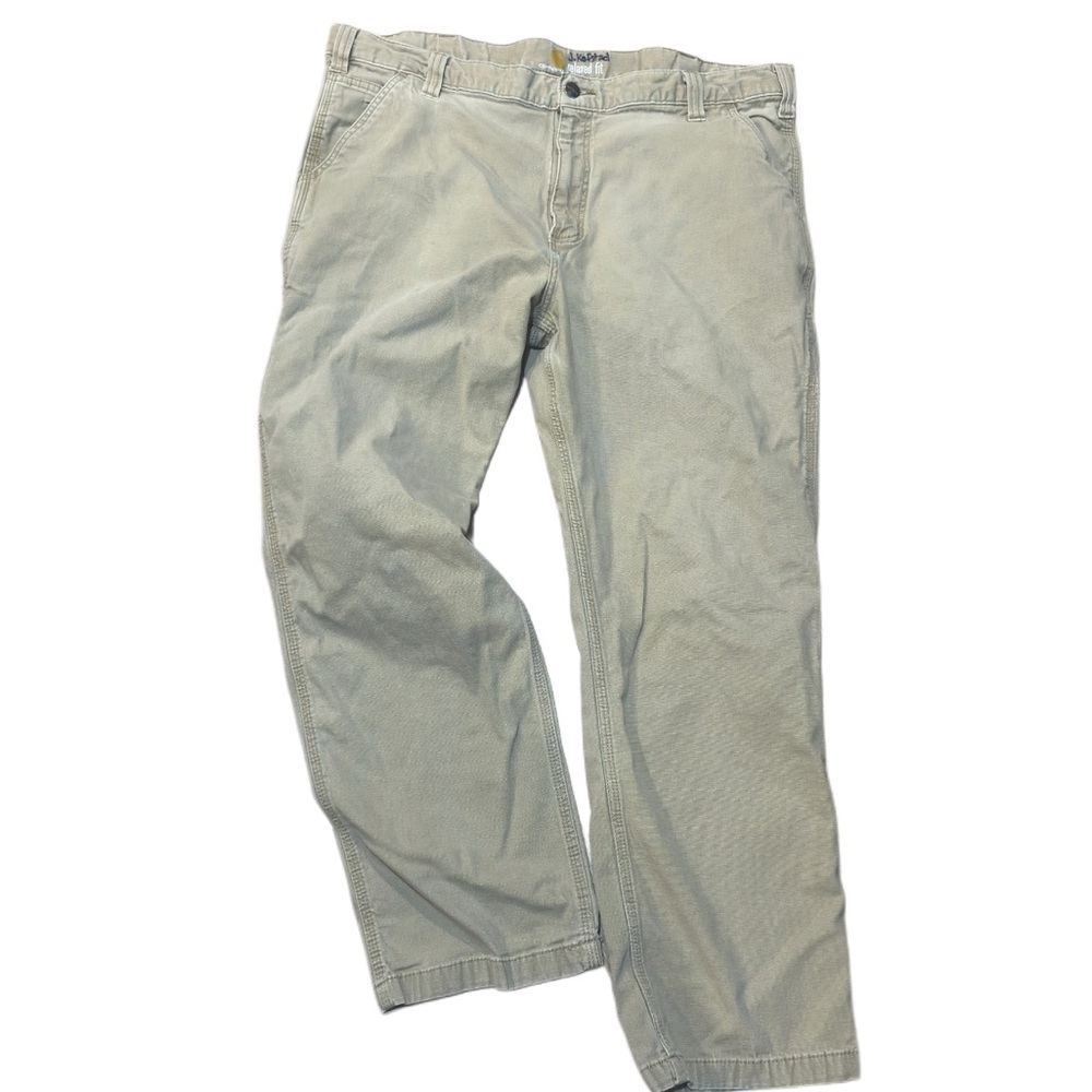 Carhartt 42/30 Khaki carpenter pants canvas